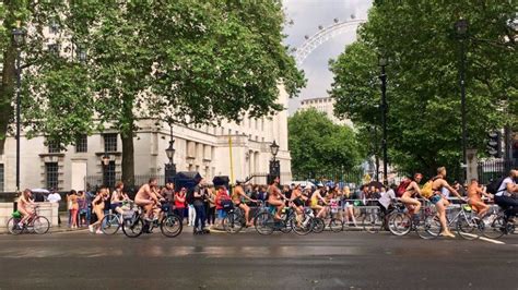 In pictures: the World Naked Bike Ride 2024 in London